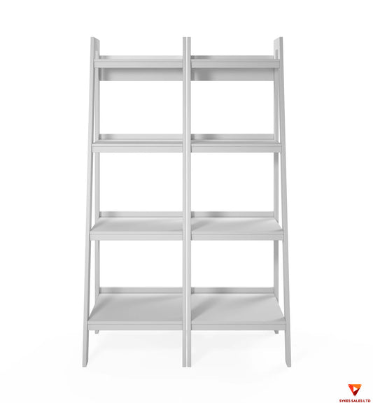 Regina four-layer ladder-shaped bookcase (set of two)