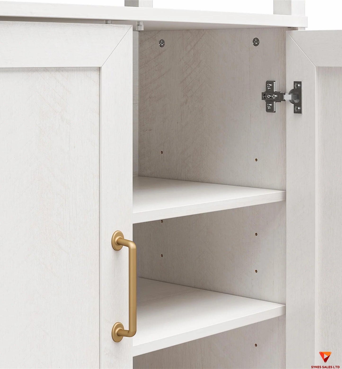 peaceful double-door bookcase