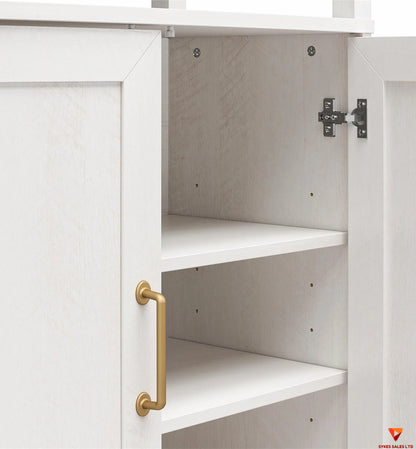 peaceful double-door bookcase