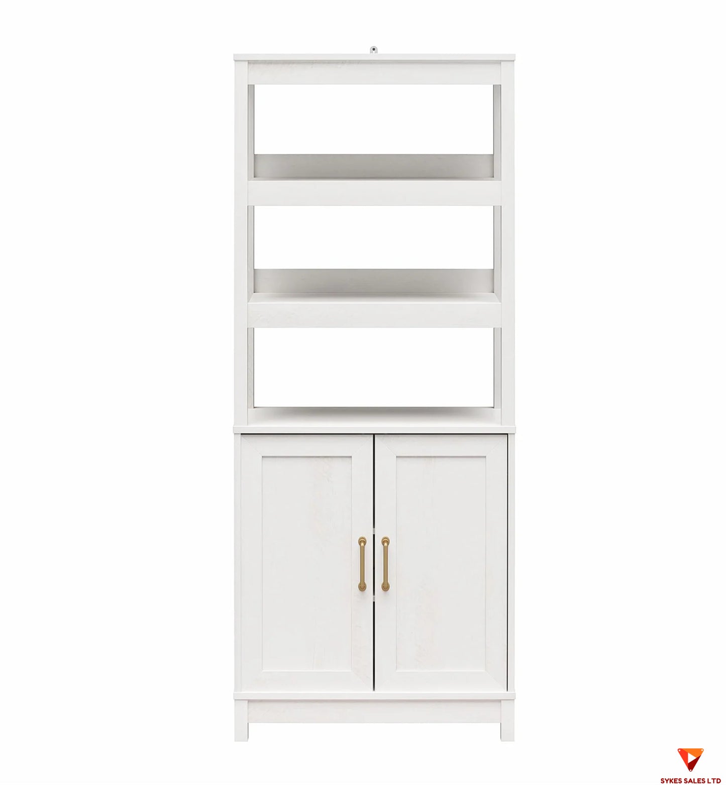 peaceful double-door bookcase